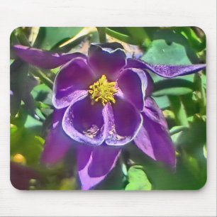 Paarse columbine mousepad muismat