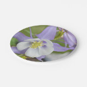 Paarse Columbine Papieren Bordje (Gekanteld)