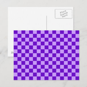 Paarse combinatiecontrolelijst van ShirleyTaylor Briefkaart