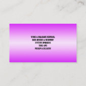 Paarse computer reparatie Visitekaartje (Achterkant)