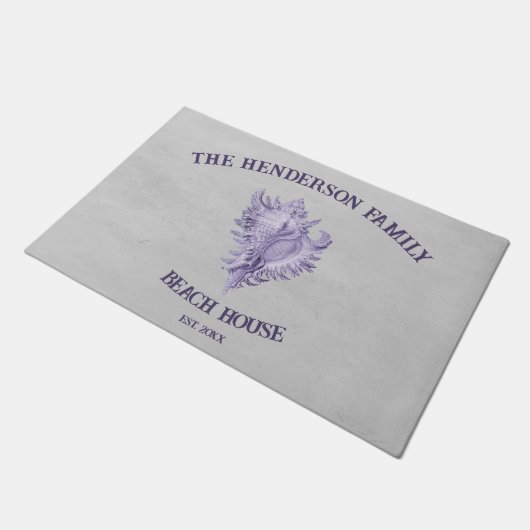 Paarse conch Shell Doormat Deurmat (Schuin)