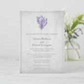Paarse conch Shell Wedding Invitation Kaart (Staand voorkant)