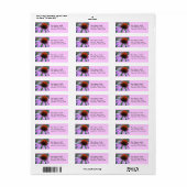 Paarse Coneflower Adresetiketten Etiket (Full Sheet)