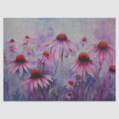Paarse Coneflower Decoupage Tissue Paper Tissuepapier (Voorkant)