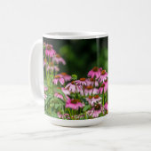 Paarse Coneflower Garden Koffiemok (Voorkant links)