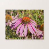 Paarse Coneflower Jigzaag Puzzle Legpuzzel (Horizontaal)