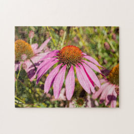 Paarse Coneflower Jigzaag Puzzle Legpuzzel