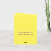 Paarse coneflower note card notitiekaartje (Achterkant)