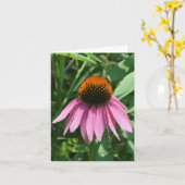 Paarse Coneflower Note Kaart (Gele Bloem)