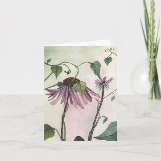 Paarse Coneflower Notecard Kaart
