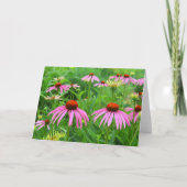 Paarse Coneflowers Bedankkaart (Voorkant)