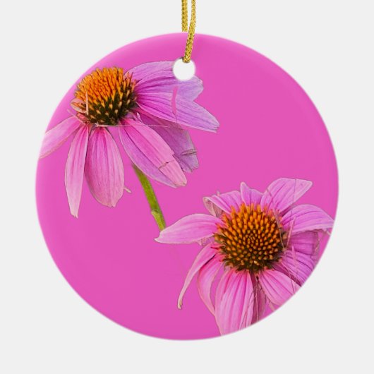 Paarse Coneflowers Ornament (Voorkant)