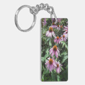 Paarse Coneflowers Sleutelhanger (Voorkant Links)