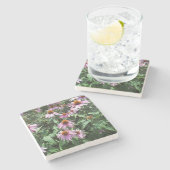 Paarse Coneflowers Stenen Onderzetter (Zijkant)