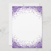 Paarse Confetti Afstudeerfeest Kaart (Achterkant)
