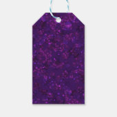 Paarse confetti cadeaulabel (Voorkant)