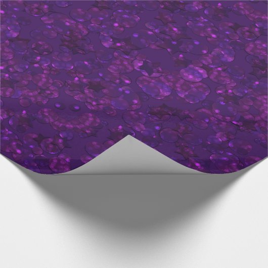 Paarse confetti cadeaupapier (Hoek)