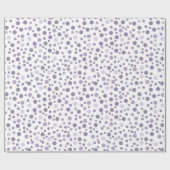 Paarse Confetti Cadeaupapier (Vlak)