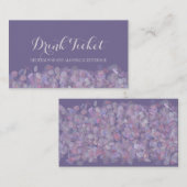 Paarse Confetti Drink Ticket (Voorkant / Achterkant)