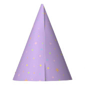 Paarse Confetti Feesthoed Feesthoedjes (Achterkant)