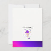 Paarse Confetti Ijsje Kaart (Achterkant)