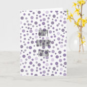 Paarse Confetti Kaart (Gele Bloem)