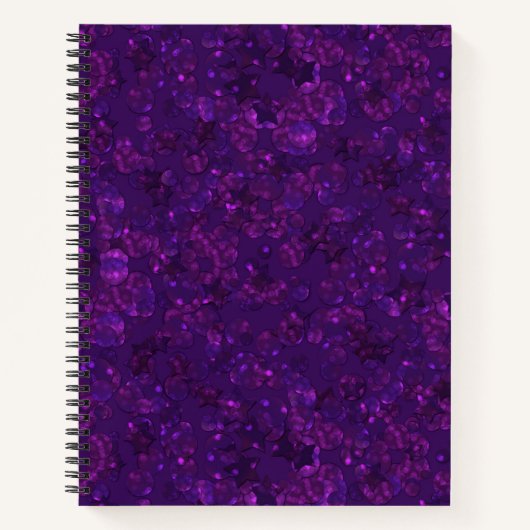 Paarse confetti notitieboek (Voorkant)
