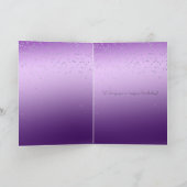 Paarse Confetti Ombre Eenhoorn Glitter Sparkle Kaart (Binnen)