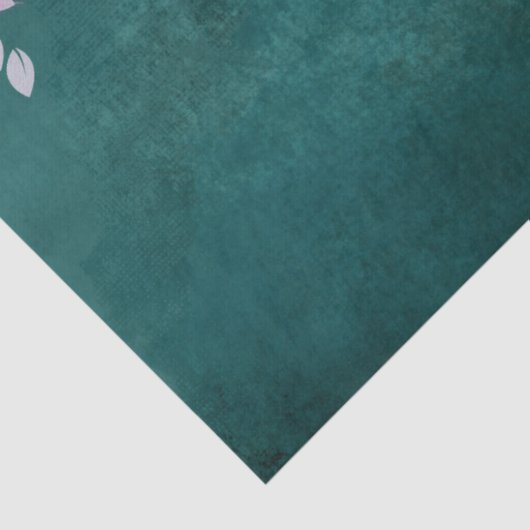 Paarse Confetti over Blauwgroen ontkoppeling Tissuepapier (Detail)