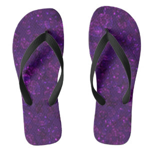 Paarse confetti teenslippers
