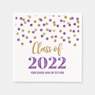 Paarse Confetti van 2022 Servet