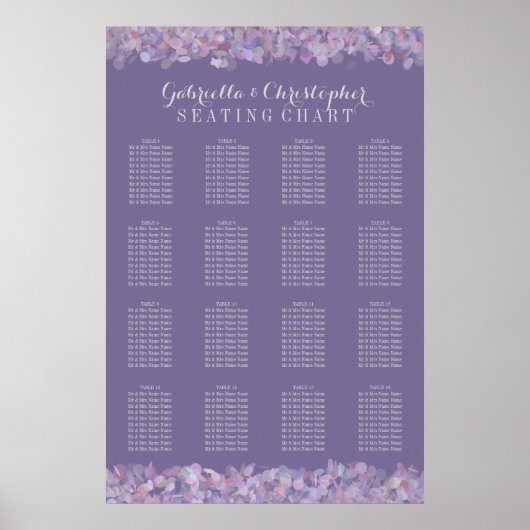 Paarse Confetti | Weddenschappen volgens tabel 16 Poster (Voorkant)