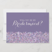 Paarse Confetti... zal je mijn Bridesmaid zijn? Kaart (Voorkant)