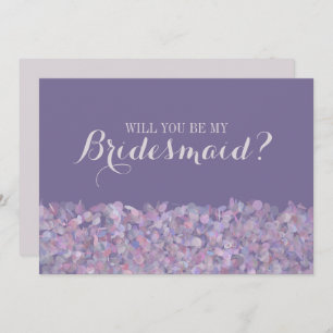 Paarse Confetti... zal je mijn Bridesmaid zijn? Kaart