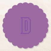 Paarse contour D monogram Onderzetter (Voorkant)