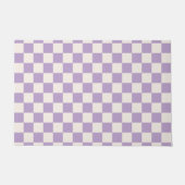 Paarse controle, Checkerboard Patroon, Gecontrolee Deurmat (Voorkant)