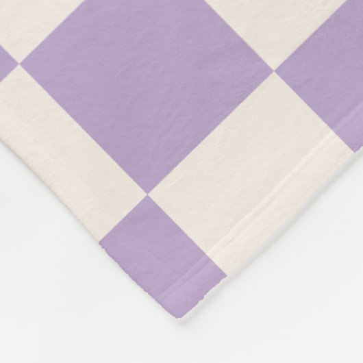 Paarse controle, Checkerboard Patroon, Gecontrolee Fleece Deken (Hoek)