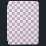 Paarse controle, Checkerboard Patroon, Gecontrolee iPad Air Cover<br><div class="desc">Gecontroleerd patroon - paars en crèmekleurig wit dambord.</div>