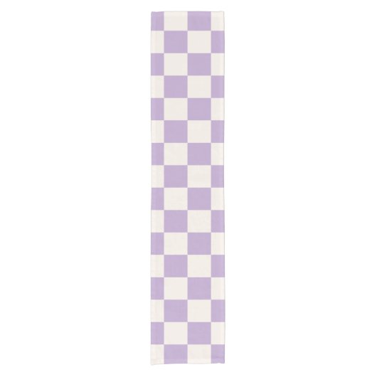 Paarse controle, Checkerboard Patroon, Gecontrolee Korte Tafelloper (Voorkant)