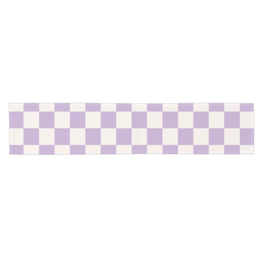 Paarse controle, Checkerboard Patroon, Gecontrolee Korte Tafelloper (Horizontaal)