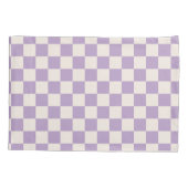 Paarse controle, Checkerboard Patroon, Gecontrolee Kussensloop (Achterkant)