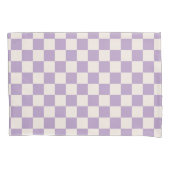 Paarse controle, Checkerboard Patroon, Gecontrolee Kussensloop (Voorkant)