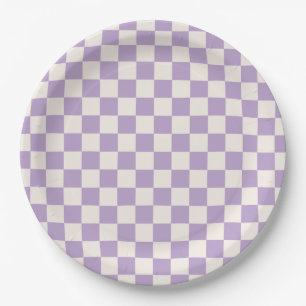 Paarse controle, Checkerboard Patroon, Gecontrolee Papieren Bordje