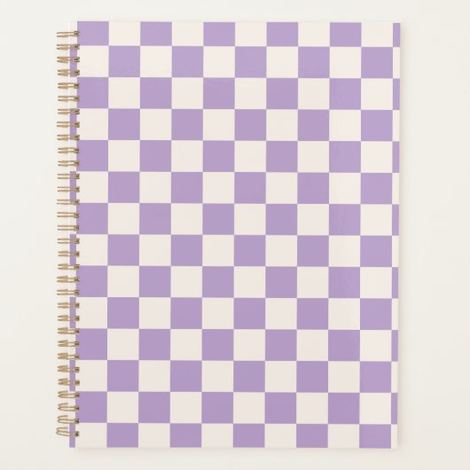 Paarse controle, Checkerboard Patroon, Gecontrolee Planner (Voorkant)