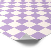 Paarse controle, Checkerboard Patroon, Gecontrolee Poster (Hoek)
