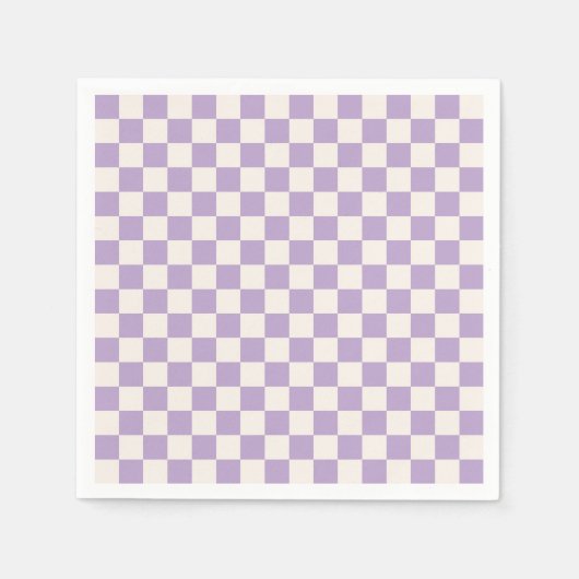 Paarse controle, Checkerboard Patroon, Gecontrolee Servet (Voorkant)