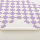 Paarse controle, Checkerboard Patroon, Gecontrolee Sherpa Deken (3/4)