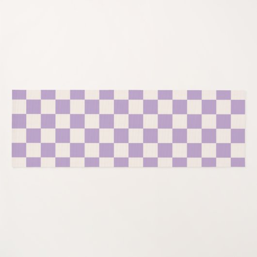 Paarse controle, Checkerboard Patroon, Gecontrolee Yogamat (Voorkant (horizontaal))