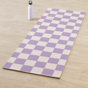 Paarse controle, Checkerboard Patroon, Gecontrolee Yogamat