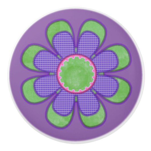 Paarse controleventilator keramische knop (Voorkant)